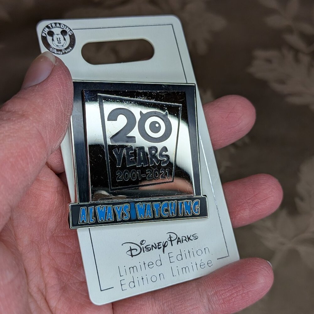 Disney Monster's Inc. 20 Year Anniversary Always Watching Pin, NWT! - Picture 3 of 5